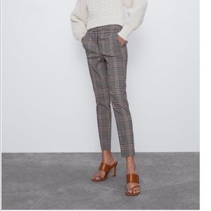 Cigarette checkered pants